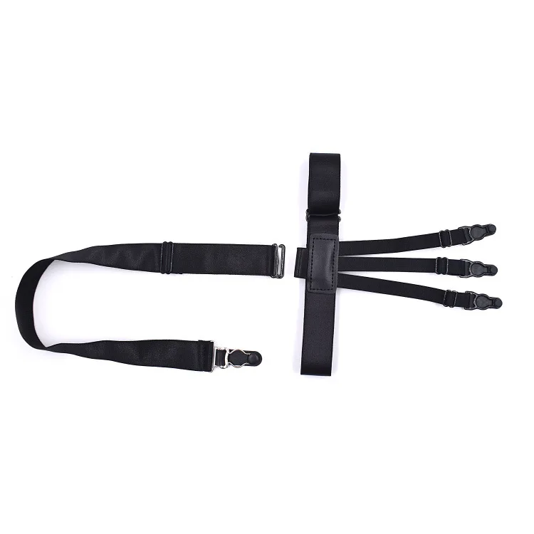 Cross Border Supply of Goods Multi-functional Dual Purpose Shirt Anti-slip Clip Socks Fixing Band Trigeminal Garter YFS-H-Black