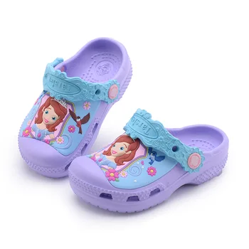 

2018 Summer Fashion Children's Cartoon Sofia Cave Shoes Boys and Girls Antiskid Spiderman Baby Slippers Beach Flip Flops Kids