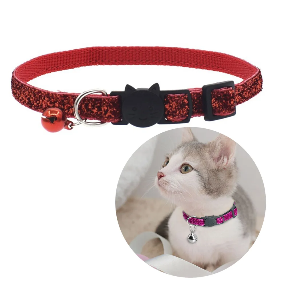 Pet Cat Collar Neck With Bell Buckle Personalized For Kitten Supplies Cute Safety practical lovely universal | Дом и сад