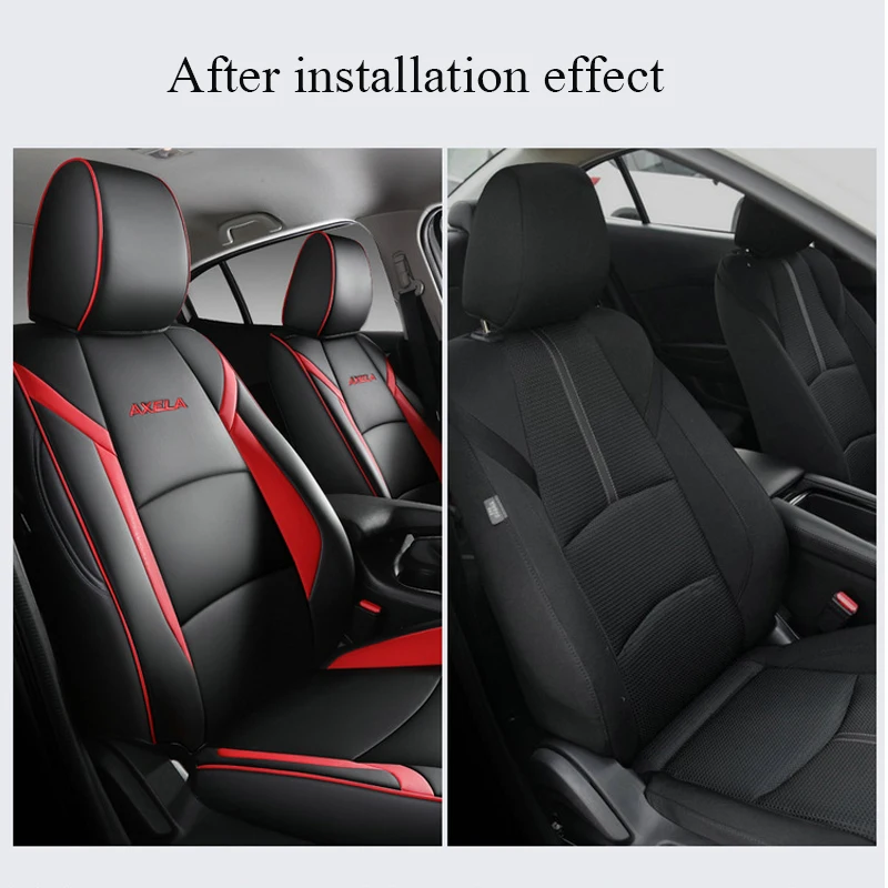 Auto Sport High-quality leather accessories Car Seat Cover Custom Fit Special for Mazda 3 Axela 2014 2015 2016 2017 2018 2019