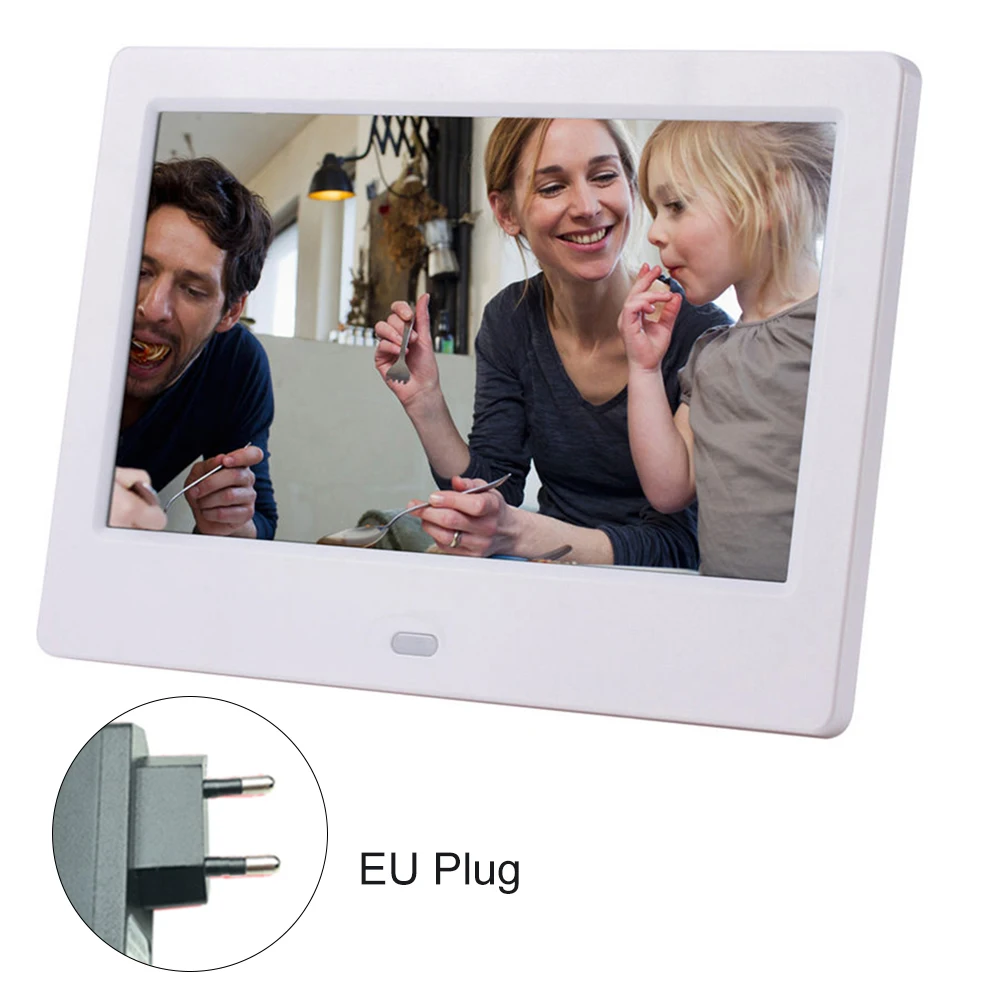7" LEDs Digital Photo Frame Desktop Album Display Image MP4 Video MP3 Audio Clock Calendar Touch Key Support Auto Mixed Play