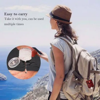 

Mini Hand Sanitizer Leather Keychain Portable Hangable Soap Dispenser Dispensador Liquid Travel Shampoo Bottle Bath Decor