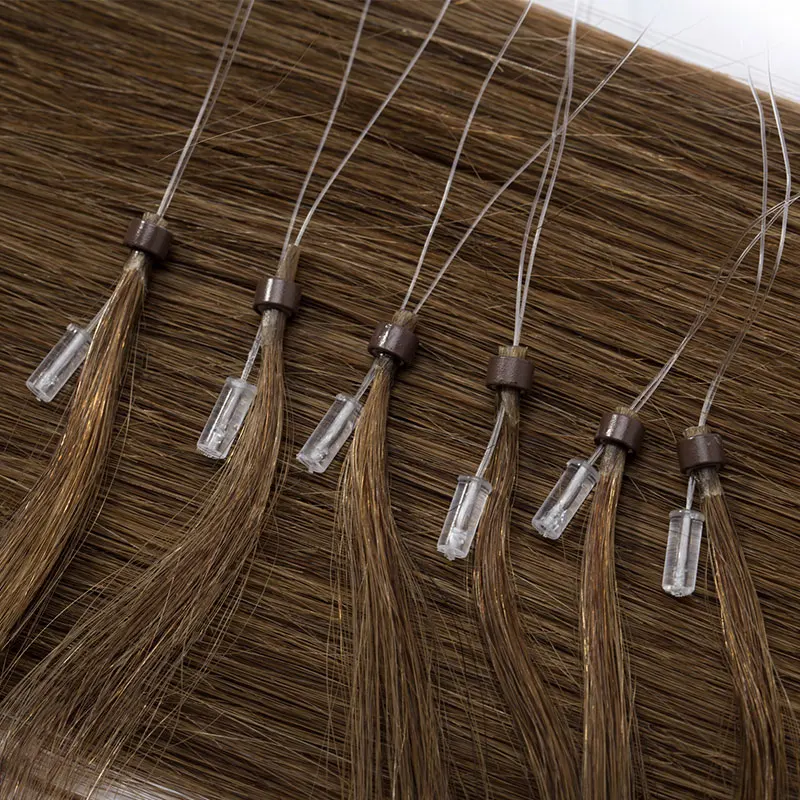 SEGO 16" 18'' 20'' 22''24" Straight Micro Bead Hair Extensions Non-Remy Micro Loop Ring 100% Human Hair 0.5G/S 100PCS