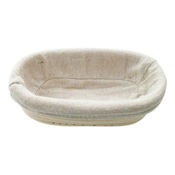 

Fermentation Rattan Woven Basket Bread Proofing Baskets Multipurpose Storage Baskets with Liner S55