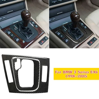 

Panel Gearbox trim Cover Sticker For BMW E46 98-05 LHD Decal Carbon Fiber
