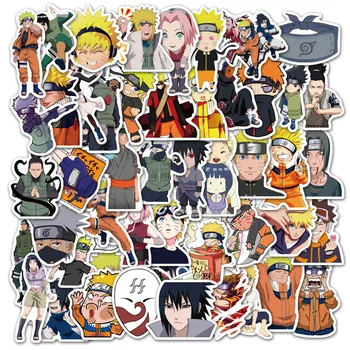 

50pcs Cartoon PVC Stickers Anime Naruto Stationery Waterproof Sticker Toy for Skateboard Notebook Motorcycle Guitar Xmas Gifts