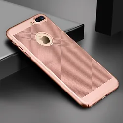 Breathable Air Vent Grid Cooling Phone Case for 6plus or 6splus (Rose gold)
