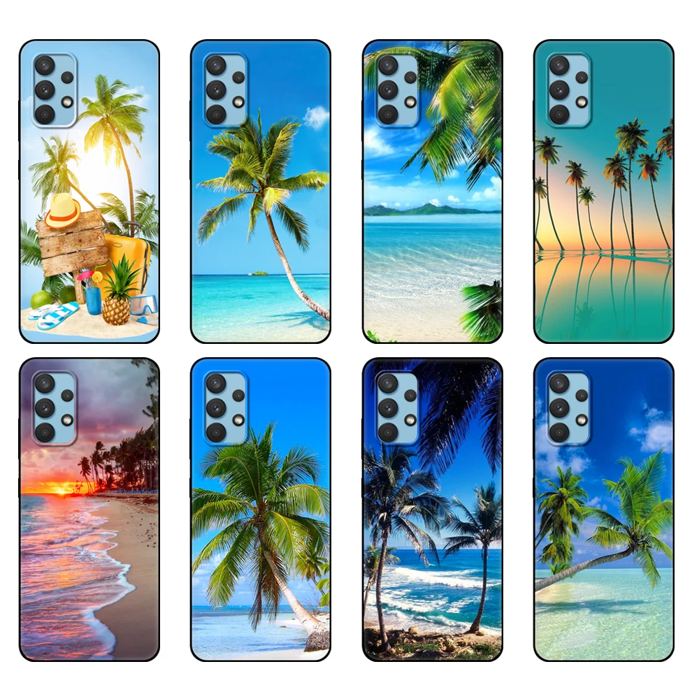 Черный чехол из ТПУ для Samsung galaxy A32 A42 A52 A72 4g 5g S21 PLUS ультра задняя крышка летняя