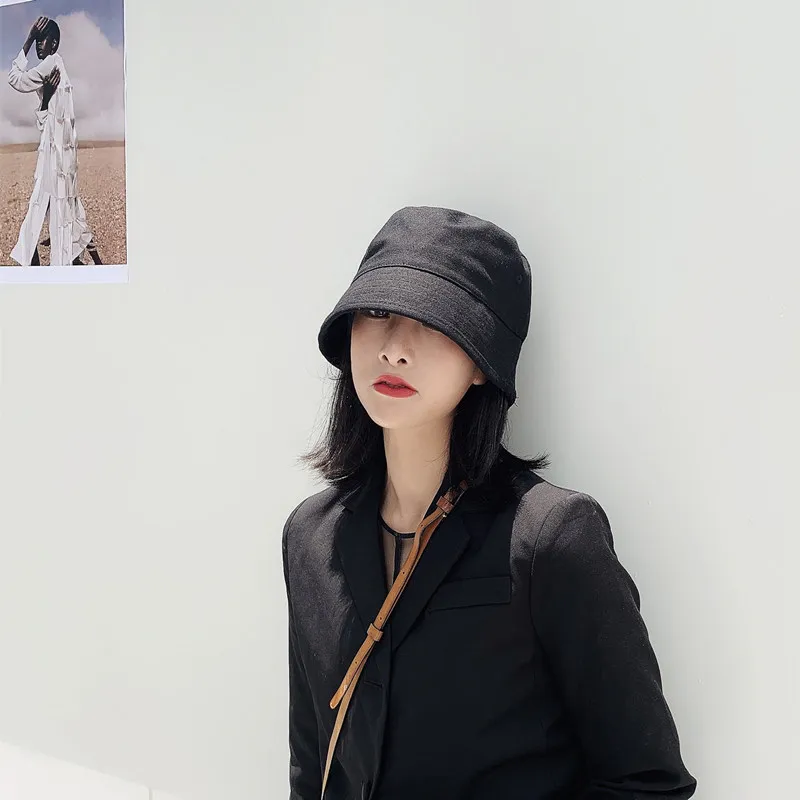 

Summer New Style-Hat Women's Japan Design Fashion-Style Non-mainstream-Style Bucket Hat Simple Casual Bucket Hat