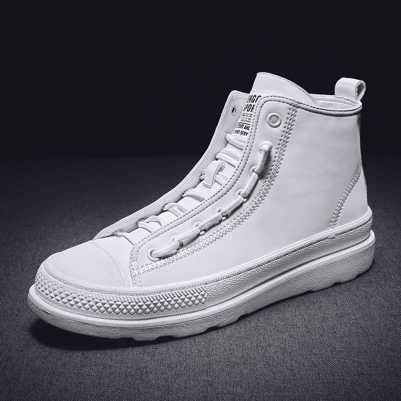 Мужская кожаная обувь модные высокие мужские ботинки роскошные Брендовые