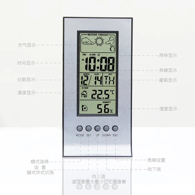 Jimei H106A бытовые электронные настольные часы Крытый гигротермограф с цифрами электронные настольные часы Многофункциональный