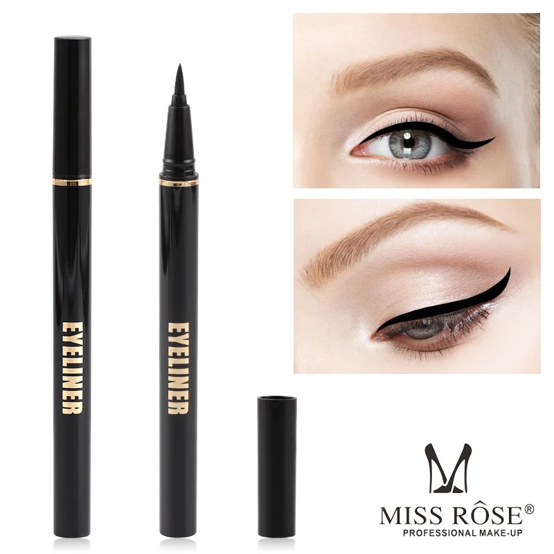 Подводка для глаз Miss Rose Black структура карандашей натуральная жидкая косметика