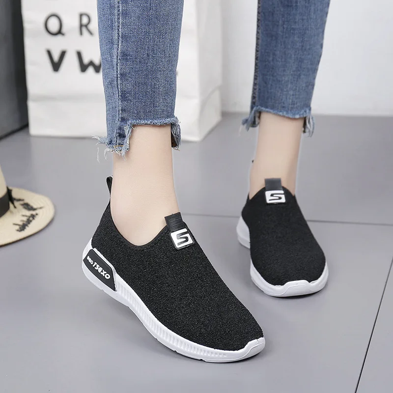 Обувь на плоской подошве Женские кроссовки платформе Сетчатые повседневные