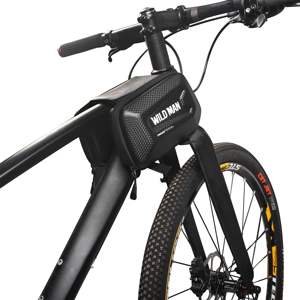 Cheap BIKEIN Cycling Waterproof Cover & Zipper Bag Suitable For All Types Of Bikes Bicycle Top Tube Package MTB Black Storage Bags 5