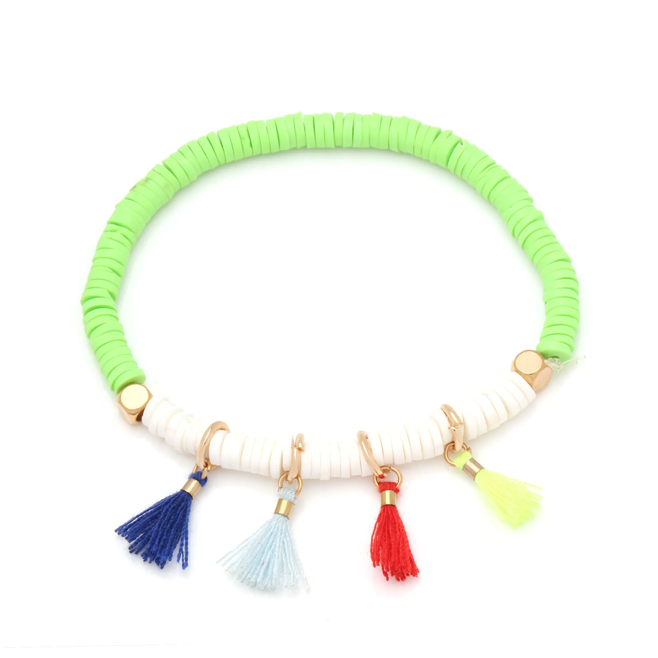 Разноцветные браслеты из винила Heishi для женщин и мужчин, цветные разделители ccb, полимерная глина, натуральные трубчатые браслеты, подарок