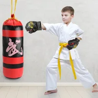 Children's Boxing Set Punching Bag with Glove Boxing Boys Games Sport Toys Parent Child Toys Birthday Gift for Boys Girls 2