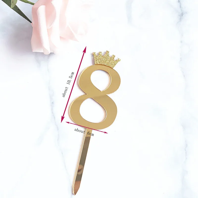 0-9 Number Cake Topper Birthday Anniversary Party Decoration Cupcake Toppers Flags kids Baby Shower 1 st Birthday Decoration cake topper,cake toppers