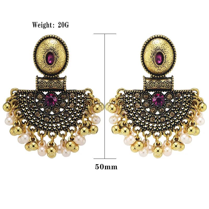 Jeweriche imitation Crystal Stone jhumka Earrings (ani)