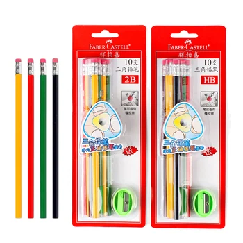 

10pcs/set Germany Faber-Castell Triangle Pencil 1322 2H2B Examination Primary School Children Pencils Stationery Office Supplies