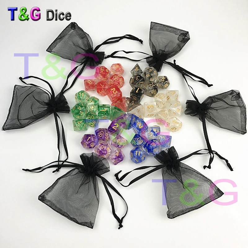 Новый Набор из 7 многогранных туманностей для игры DnD plus|dice colors|dice cableset office |