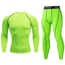 winter Men's Thermal underwear Base layer thermal Sportswear Men's Sports Compression Running Tights T-shirt Long Johns 4XL