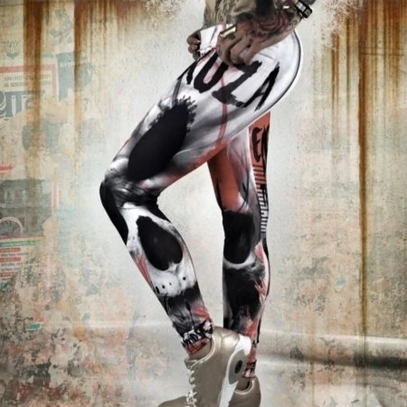 Sfit Fashion Print Unique Fitness Woman's Yoga Pants High Waist Slim Leggings Push Up Gym Wear Sexy Slim Leggins  slim Pants