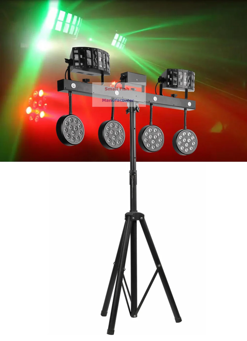 New Light Stand LED 4 Par Combined Effect Light Stage Lighting Derby Strobe Wash Laser Light Effect Party Lighting For Bar Disco