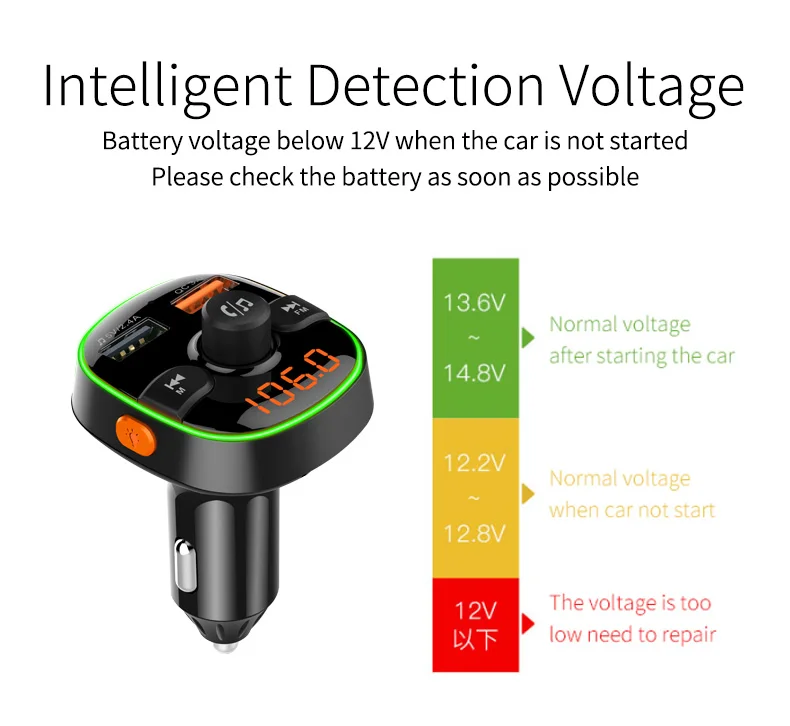 Jilang fm-передатчик модулятор Bluetooth Автомобильный ЖК MP3-плеер беспроводной радио адаптер Handsfree автомобильный комплект u-диск с зарядным устройством QC3.0