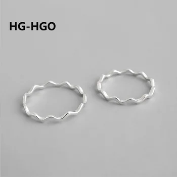

925 Sterling Silver Rings Women Rings Silver 925 INS Korean Fashion Jewelry Simple Gothic Rings Wave Thin Rings Silver Ring