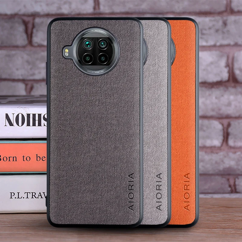 Case for Xiaomi Mi 10T Lite 5G coque Luxury textile Leather skin soft TPU hard phone cover xiaomi mi 10t lite case funda | Мобильные