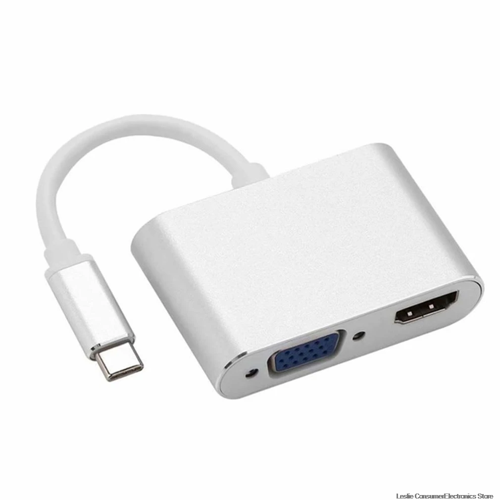 2 в 1 USB 3,0 USB2.0 к HDMI адаптер 4K HD 1080P type-C к HDMI/VGA Аудио Видео кабель конвертер для ноутбука Macbook компьютер