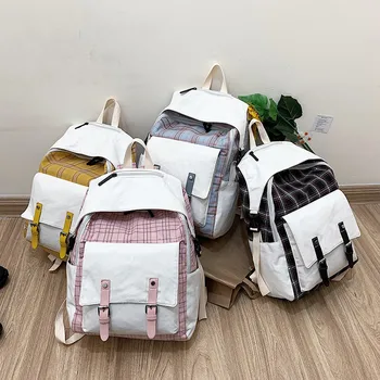 

2020 New Canvas Backpack Women Large Capacity Backpack Mochilas Female Shoulder Bag For Teenage Girl School Bag Bagpack Rucksack