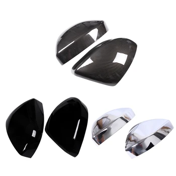 

2Pcs Carbon Fiber Style Abs Plastic Side Rearview Mirror Cap Cover Trim For Land Rover Discovery Sport Range Rover Velar