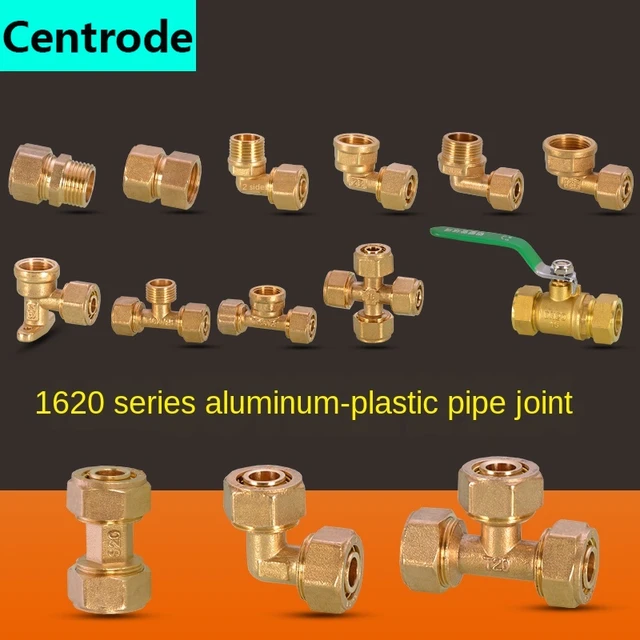 Aluminum plastic pipe direct 1620 * 1/2IN 3/4IN solar water heater pipe  joint accessories outer wire pipe fittings tee elbow - AliExpress