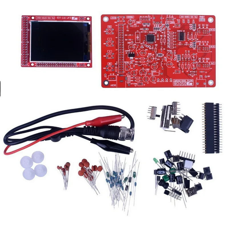 JYE Tech DSO138 Мини цифровой осциллограф DIY Kit SMD части предварительно припаянный электронный Обучающий набор 1MSa/s Прозрачный чехол - Цвет: G253108A