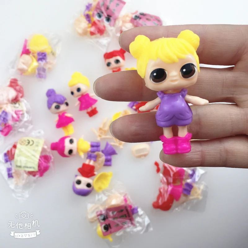 6 шт DIY головоломки мини детские игрушки с большими глазами Loles куклы мультфильм