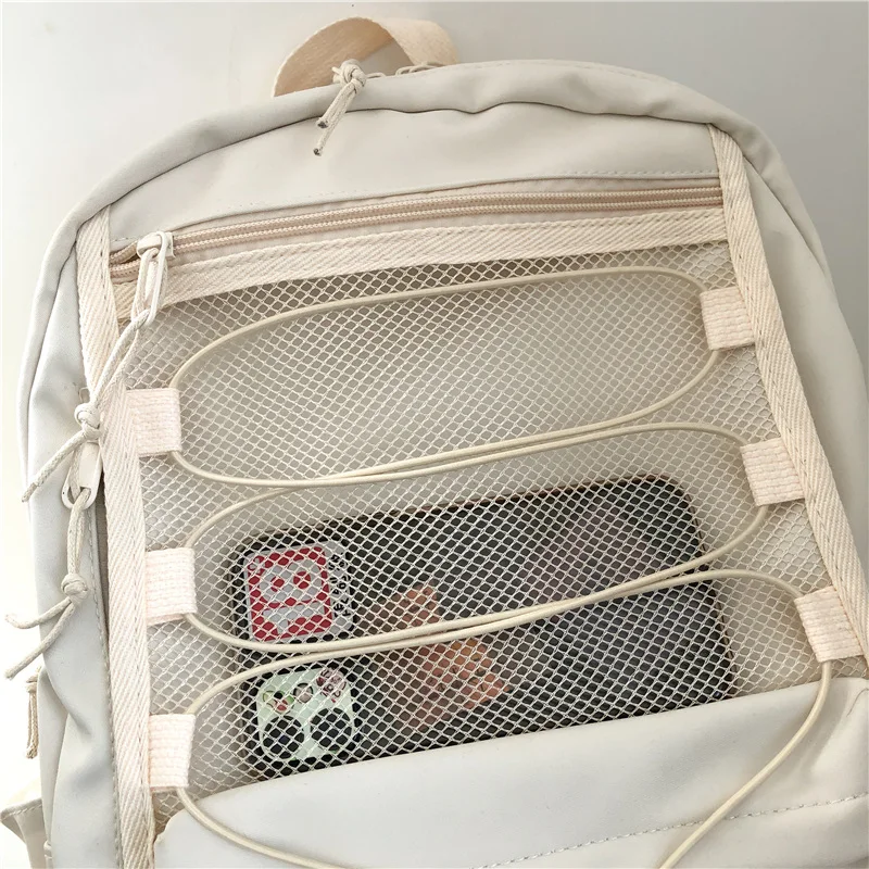 Kawaii Nylon Harajuku Solid Pastel College Backpack