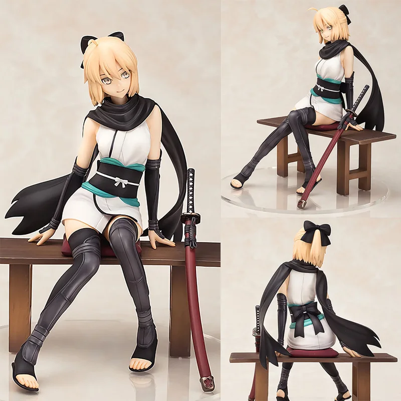 

21CM Anime Fate Stay Night Fate KOHA-ACE Sakura Saber Okita Souji PVC Action Figures toys Anime figure Toys Girl Christmas Gift