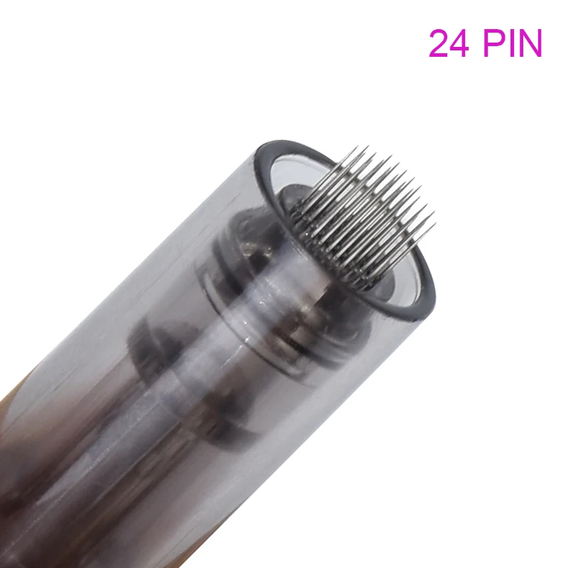 24 PIN Dr. Pen Ultima A7 картриджи иглы профессиональная система иглы картриджи запасные части 10 шт. байонет для derma pen A7 - Цвет: 24 PIN
