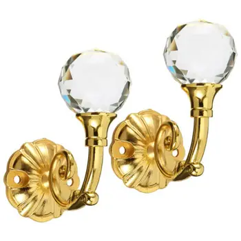 

2 Large Curtain Cage Wall Tie Back Hook Metal Crystal Glass Curtains Keep Fixed Frame Useful Wall Tie Back Hanger Drop Transport
