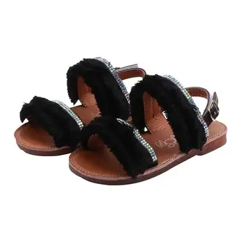 

Kids Sandals Pure Summer Girls Sandal Ruffles Princess Shoes Anti-Slip Baby Sandals Toddler Fashion