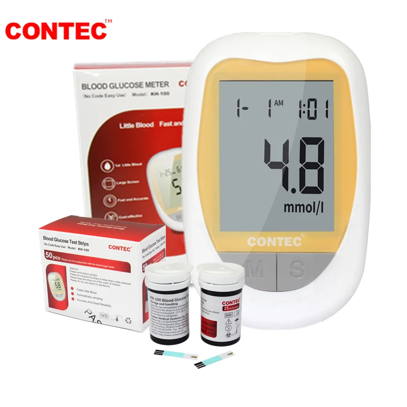 CONTEC измеритель уровня глюкозы в крови тест er 50/100 шт тест-полосок - Цена: 850,19 - 1 541,37 руб.