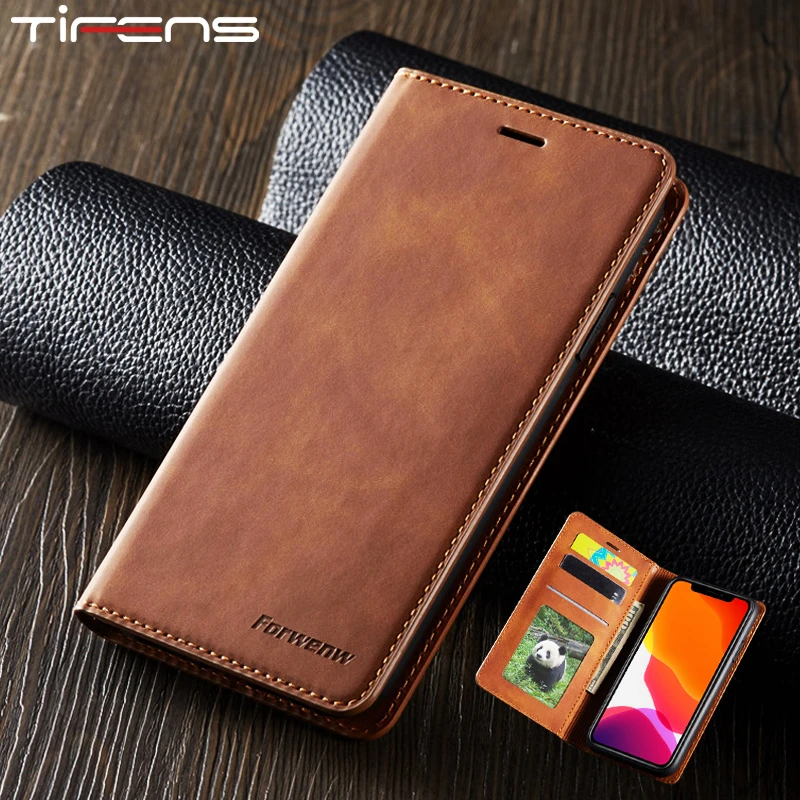 Cover for Leather Wallet case Kickstand Card Holders Extra-Durable Business Flip Cover iPhone 11 Flip Case 