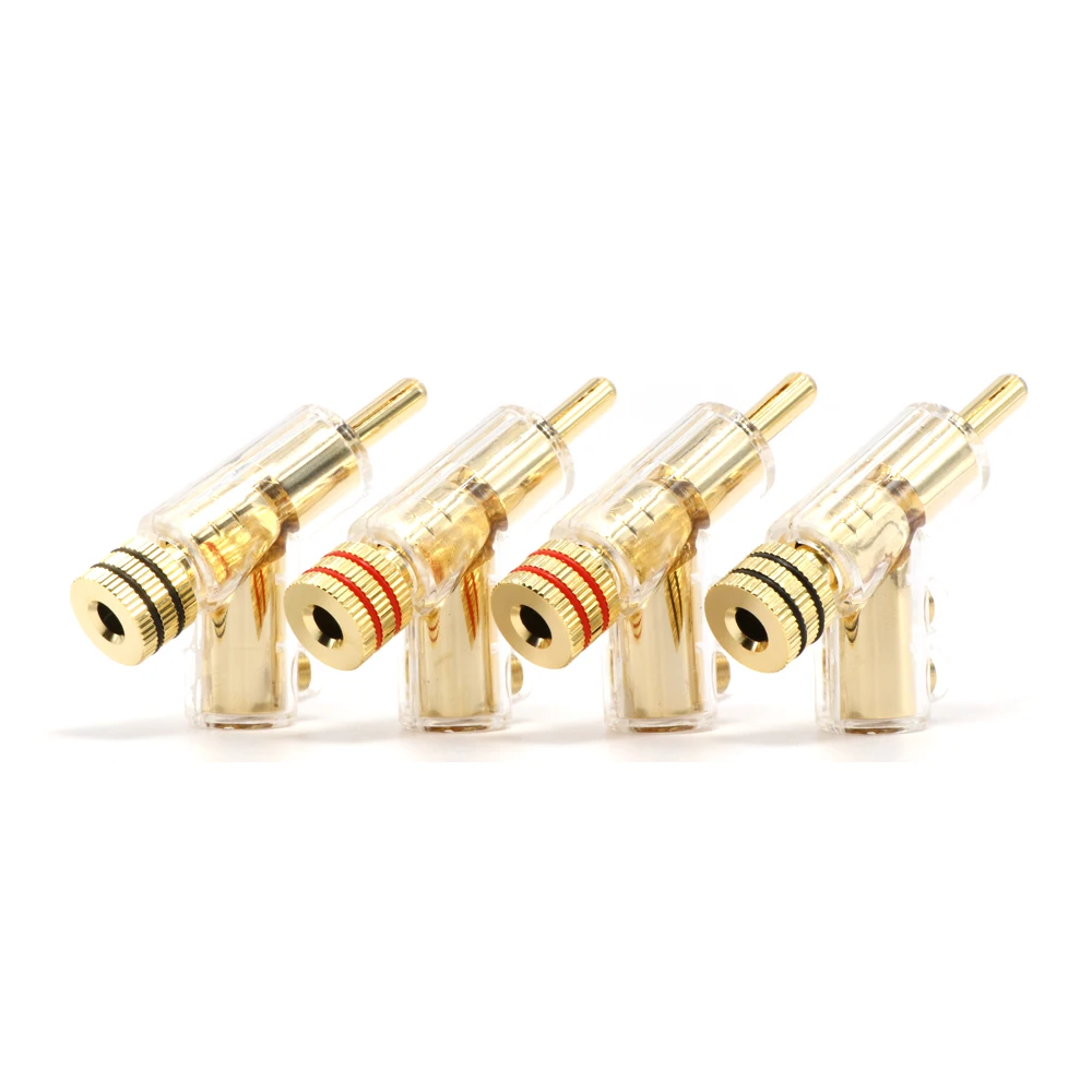 4 шт. BA1404 MCA OFC Позолоченные банановые заглушки HiFi Динамик Разъем типа "банан"