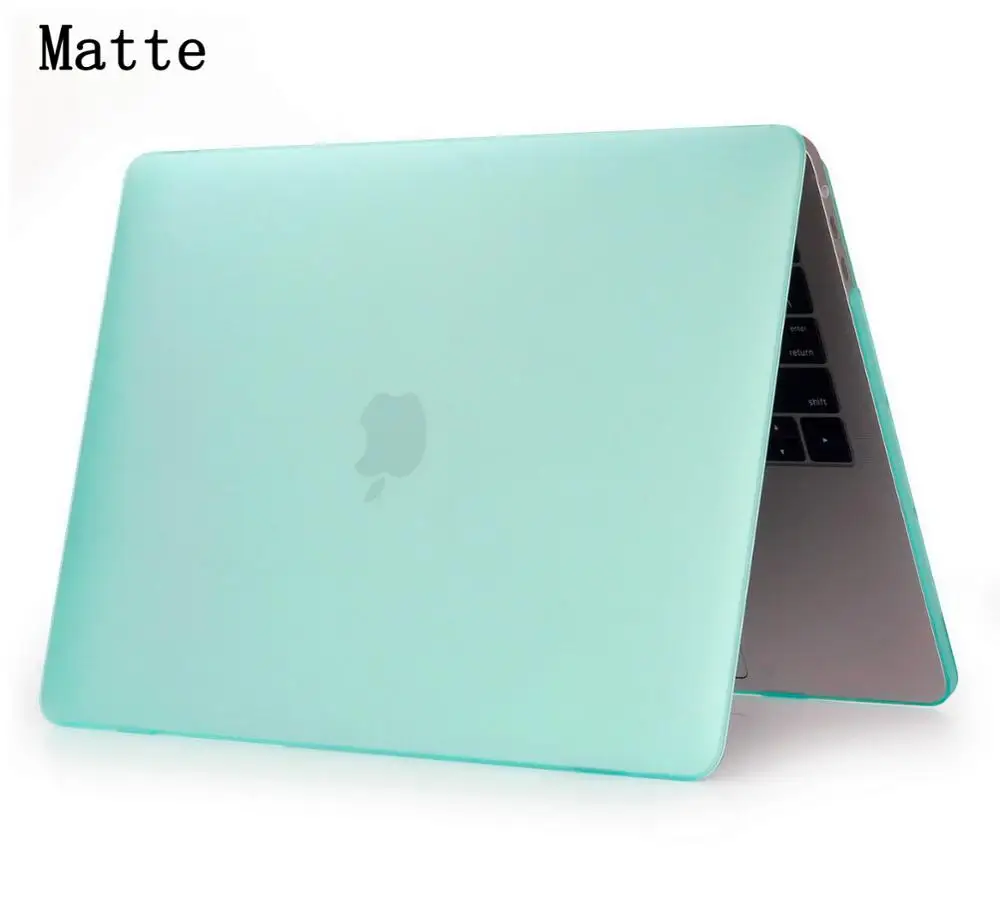 Matte Green Чехол для ноутбука Apple MacBook Air Pro retina 11,6 12 13,3 15,4 дюймов для New Air Pro 13 A1466 A1932 A1989 A2159 с сенсорной панелью ID - Цвет: Matte Green