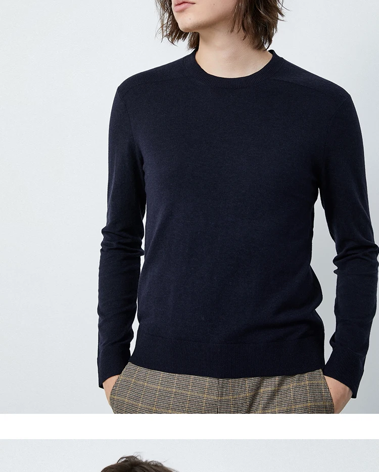 JackJones мужской цветной удобный свитер из ткани с круглым вырезом 219324522