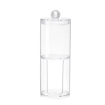 

Multifunctional round receive box Plastic cotton swab box cosmetic make-up cotton swabs transparent container