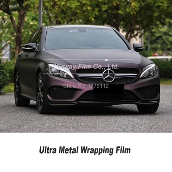 

Highest quality Ultra Metal wrapping Magic metallic wrapping film black Purple vinyl wrapping film Changing colors with Water