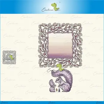 

Squirrel + frame Cutting Dies new 2020 Metal mould dies Scrapbooking Paper Making Craft die Matching color paper dies die cuts