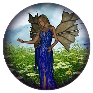 10 шт. Angels Wings Феи Луна Круглое стекло изображение Cabochon Demo плоская задняя делая Результаты 12 мм/16 мм/18 мм/20 мм/25 мм PF001 - Цвет: PF003